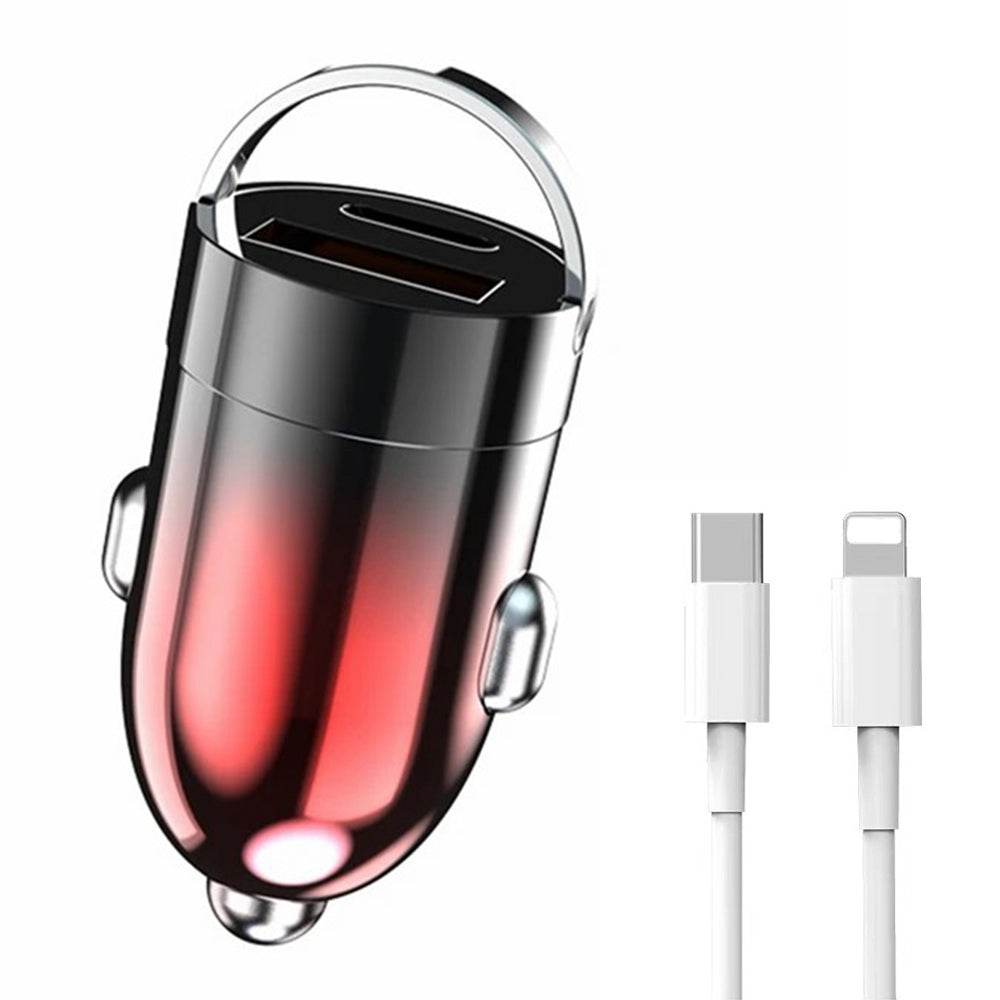 G20JB M100W+PD 20W Car Charger with PD Fast Charging Cable Dual Port Phone Charging Adapter for 12-24V Car G20JB M100W+PD 20W Car Charger with PD Fast Charging Cable Dual Port Phone Charging Adapter for 12-24V Car